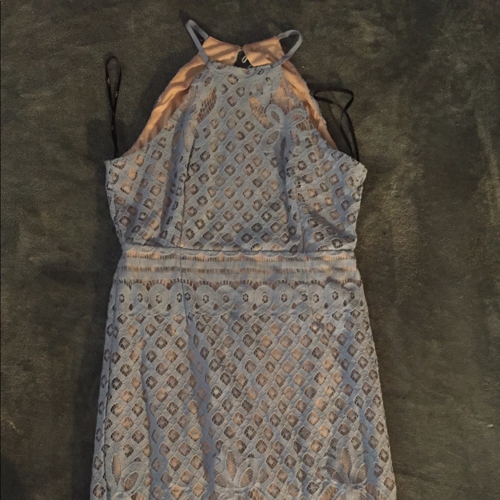 Blue halter dress